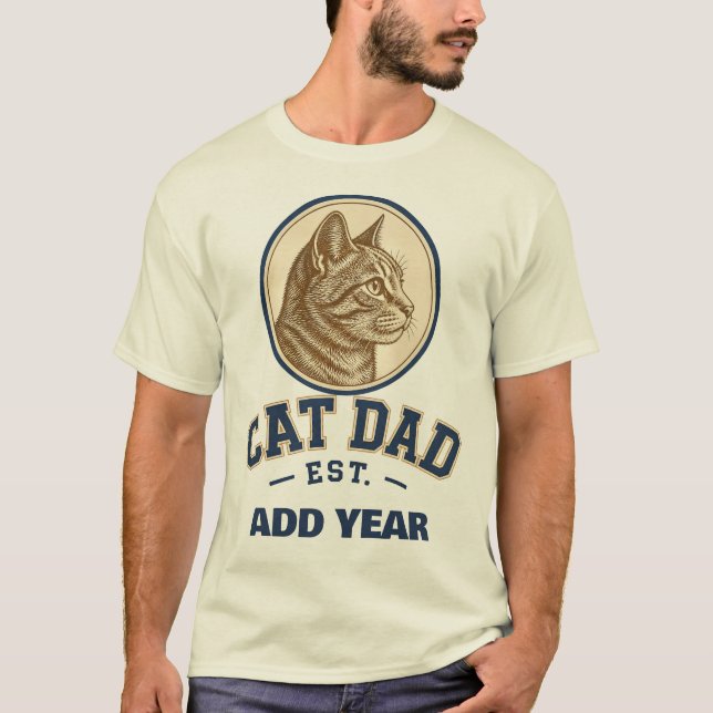 Camiseta Pai de Gato Personalizado Varsity (Frente)
