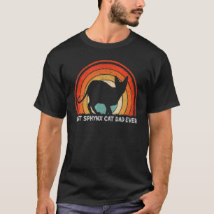 Camiseta Pai de Gato Sphynx Mais Style Retro Vintage Melhor