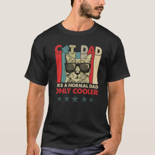 Camiseta Pai De Gato Vintage Como Pai Normal Apenas Fresco
