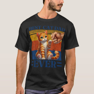Camiseta Pai de Gato Vintage Tabby Pai de Gato Laranja