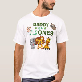 Camiseta Pai de Gêmeos Animais Selvagens Safari do Zoo Selv