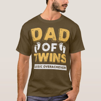Camiseta Pai De Gêmeos Clássicos Pai Gêmeo Gimado Engraçado