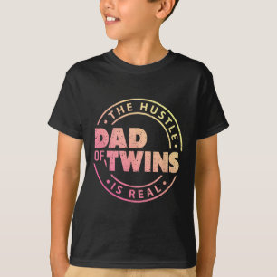 Camiseta Pai De Gêmeos Engraçado Novo papai De Ser Cansado