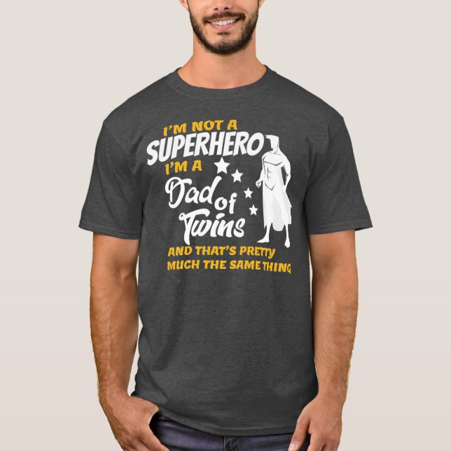 Camiseta Pai de gêmeos Engraçado Presente para Gêmeos Pai (Frente)