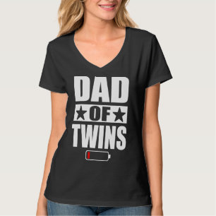 Camiseta Pai De Gêmeos Filhos Dia de os pais