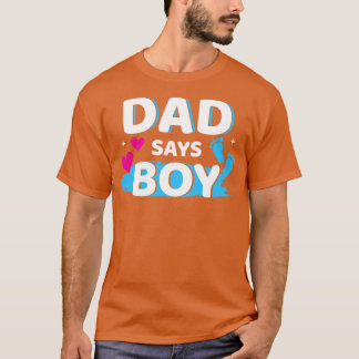 Camiseta Pai de gênero diz que menino que combina com a fam