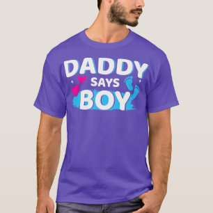 Camiseta Pai de gênero diz que menino que combina com a fam