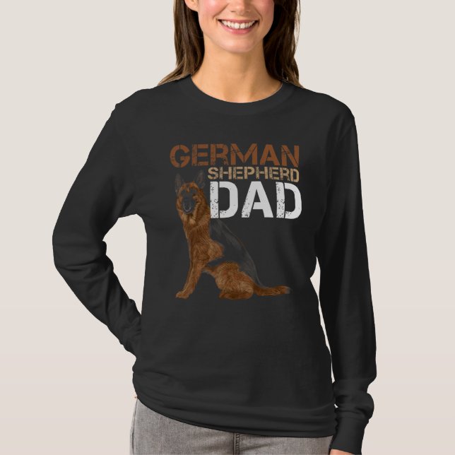 Camiseta Pai de German shepherd de adolescentes Shepard Dog (Frente)