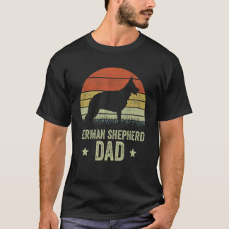 Camiseta Pai De german shepherd Para Homens Cachorro Retro 