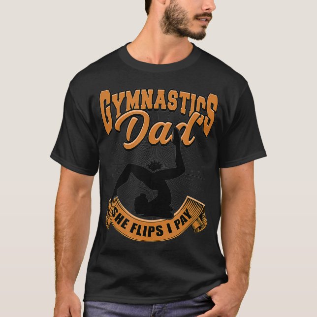 Camiseta Pai de ginástica Ela sacudir que eu pague Acrobati (Frente)