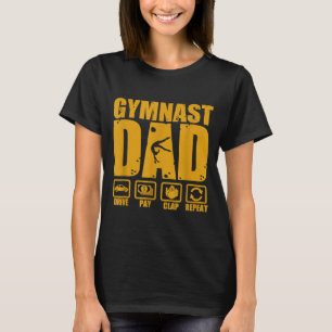 Camiseta Pai de ginástica engraçado dirigir pagar aplaudir