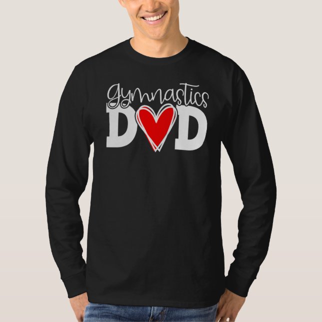 Camiseta Pai de ginástica Pontuação perfeita 10 ginástica d (Frente)