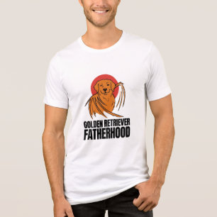 Camiseta Pai de Golden Retriever Cachorro Pai