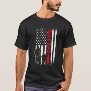 Camiseta Pai de Golf  American Flag Dia de os pais