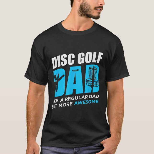Camiseta Pai De Golf De Disco Engraçado De Golfe De Disco (Frente)
