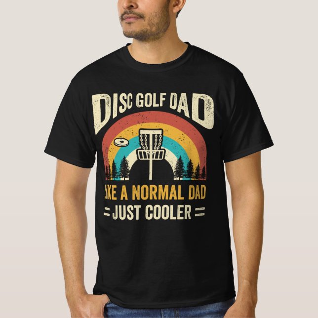 Camiseta Pai De Golfe De Disco Como Um Pai Normal Apenas Ma (Frente)