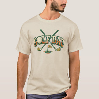 Camiseta Pai de Golfe Veterano de Golfe Universitário