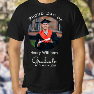 Camiseta Pai de Graduado Foto do Dia da Formatura Moderna P