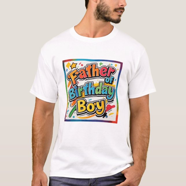 Camiseta Pai De Gráficos Divertidos De Criança De Aniversár (Frente)