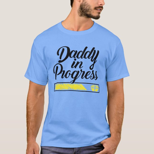 Camiseta Pai de Gravidez 2023 em Andamento (Frente)