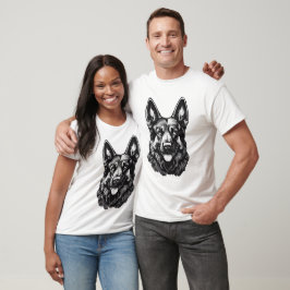 Camiseta pai de guarda de german shepherd, belo monoto