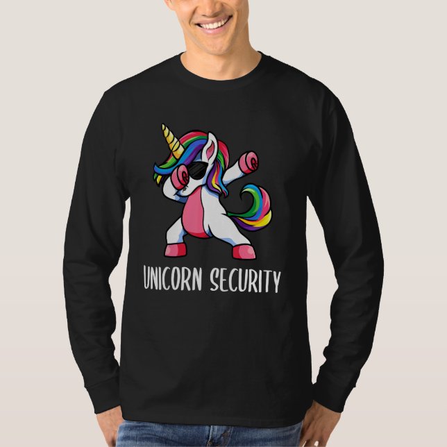 Camiseta Pai de Halloween, Figurino de Adulto, Unicorn Secu (Frente)
