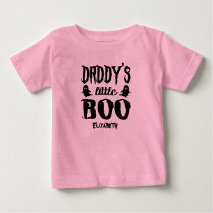 Camiseta Pai de Halloween Pequeno Rosa Preto