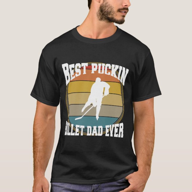 Camiseta Pai de Hockey Best Puckin Billet (Frente)