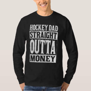 Camiseta Pai de Hockey Masculino Straight Outta Dinheiro