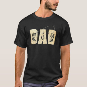 Camiseta Pai de Homem Pescando Peixe Gancho Vintage