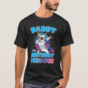 Camiseta Pai De Homens Do Unicórnio De Aniversário Dabbing 