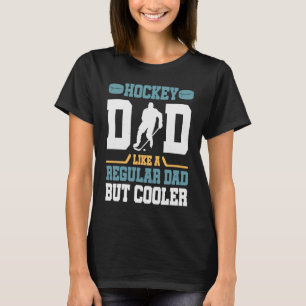 Camiseta Pai de hóquei Como um Pai regular mas Fa Excelente