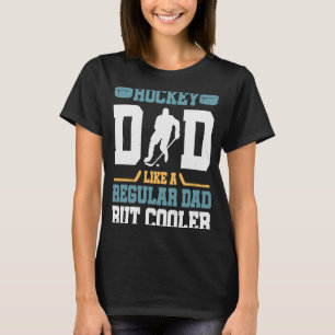 Camiseta Pai de hóquei Como um Pai regular mas Fa Excelente