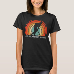 Camiseta Pai De Hóquei De Campo Da Vintage De Estilo Retro
