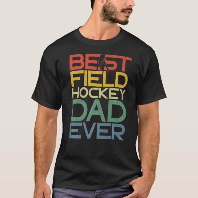 Camiseta Pai De Hóquei De Campo De Melhor Pai (Frente)