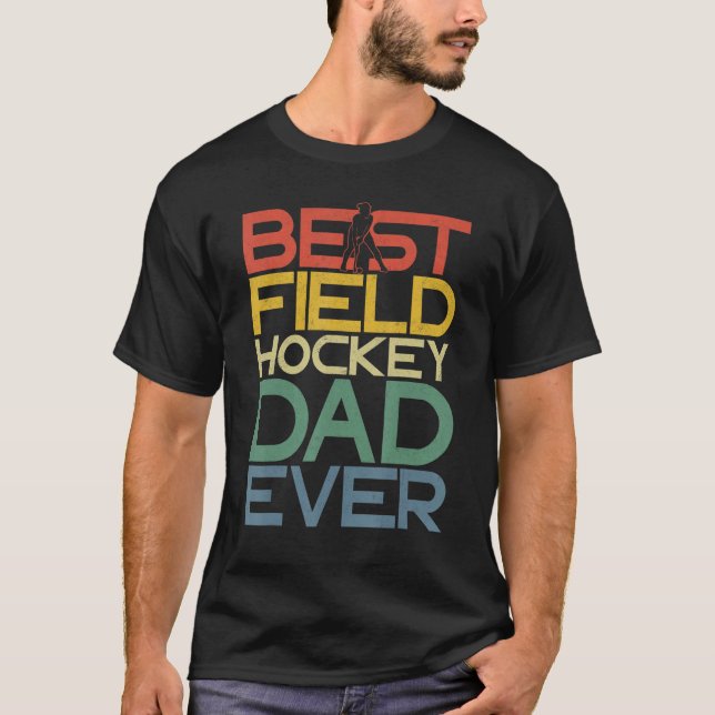 Camiseta Pai De Hóquei De Campo De Melhor Pai (Frente)