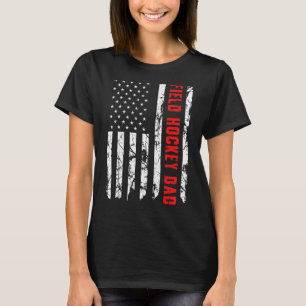 Camiseta Pai de Hóquei em Campo de Mens Bandeira Americana 