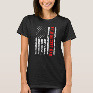 Camiseta Pai de Hóquei em Campo de Mens Bandeira Americana