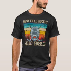 Camiseta Pai De Hóquei Em Campo De Retrato De Mens Vintage