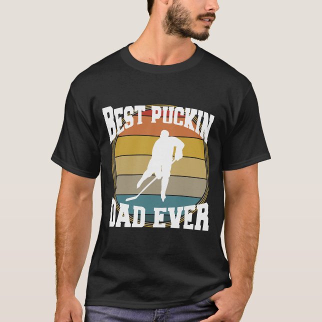 Camiseta Pai de Hóquei Ever do Melhor Pai Puckin (Frente)