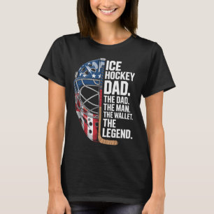 Camiseta Pai de Hóquei no Gelo O Homem A Carteira 