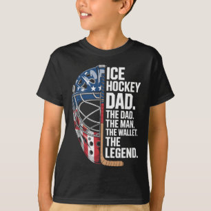 Camiseta Pai de Hóquei no Gelo O Homem A Carteira