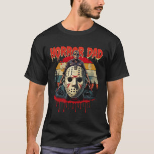 Camiseta Pai de horror 80s Filme de horror Mask Blood Fath
