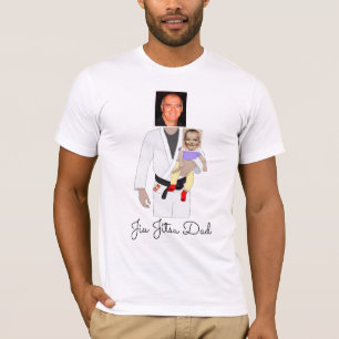 Camiseta Pai de Jiu Jitsu Fotos Personalizadas e Texto Manu