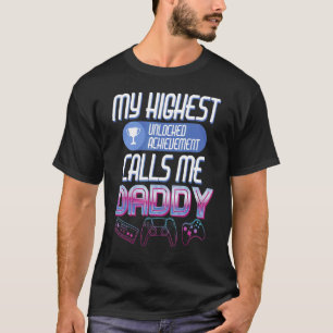 Camiseta Pai De Jogador Nivelando Até Pai Em Breve Para Ser