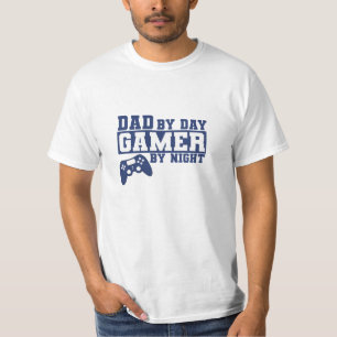 Camiseta Pai de jogadores. pai por jogador de dia à noite