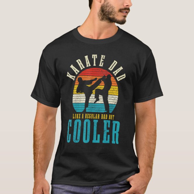 Camiseta Pai de Karatê Masculino Clássico Como Um Pai Norma (Frente)