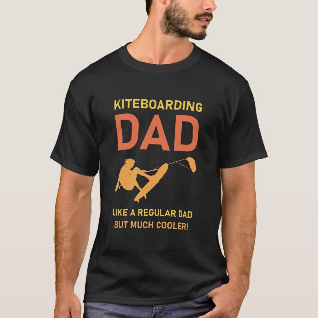 Camiseta Pai de Kiteboard - Kitesurfing, Wind Kiteboarder (Frente)