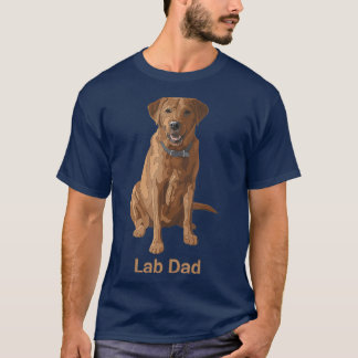 Camiseta Pai de laboratório Fox Red Labrador Retriever Cães