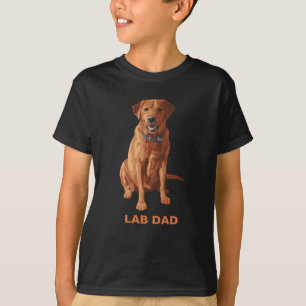 Camiseta Pai De Laboratório Fox Red Yellow Labrador Retriev